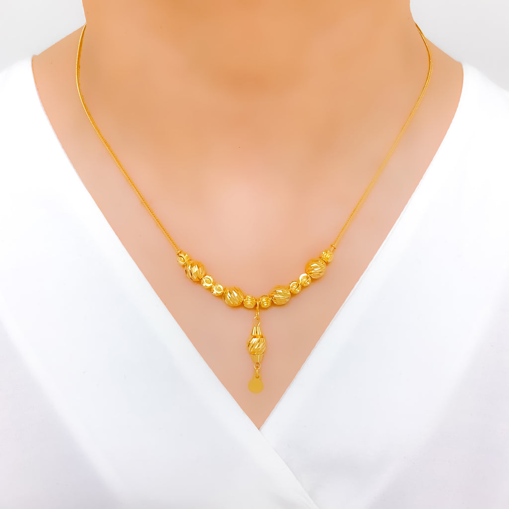 Elegant Striped Orb Necklace – Andaaz Jewelers