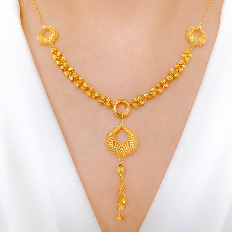 Upscale Impressive Jali Necklace Set – Andaaz Jewelers