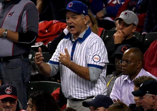 Bill Murray, LeBron and other celebrities at Game 7 of the Cubs-Indians  World Series