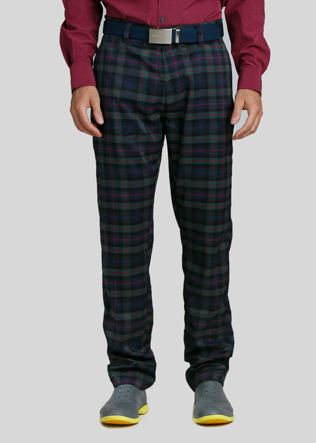 Alberto ROOKIE - Glencheck Jersey Chino Pants in plaid buy online - Golf  House