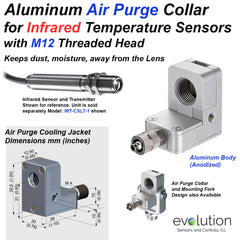 Aluminum Air Purge Collar for Infrared Temperature Sensors