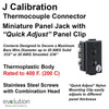 Thermocouple Connectors Miniature Panel Jack Type J