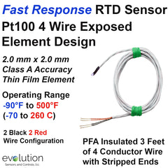 Fast Response RTD Sensor 4 Wire Design