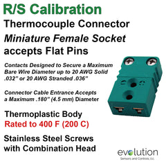 Thermocouple Connectors Miniature Female Type RS