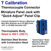 Thermocouple Connectors Miniature Panel Jack Type T