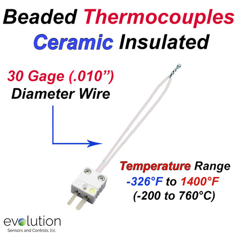 Ceramic Insulated Beaded Thermocouples