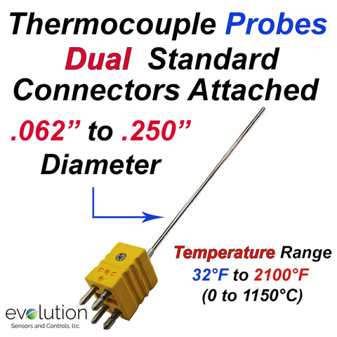 Thermocouple Probes with Dual Standard Connector