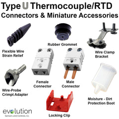 RTD Miniature Male 2 Pin Connector Accessories