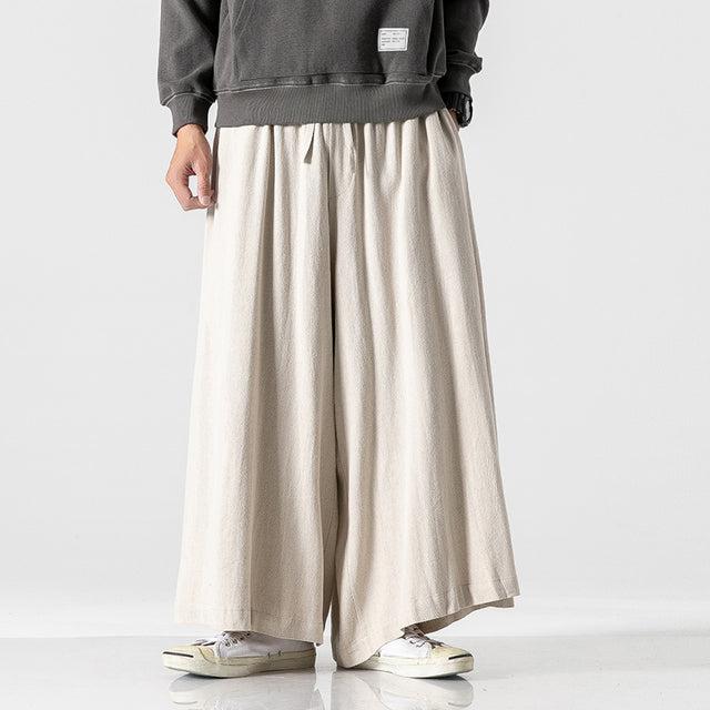 Neo Japan Samurai Hakama Style Plain Skirt Pants – Dynasty Clothing