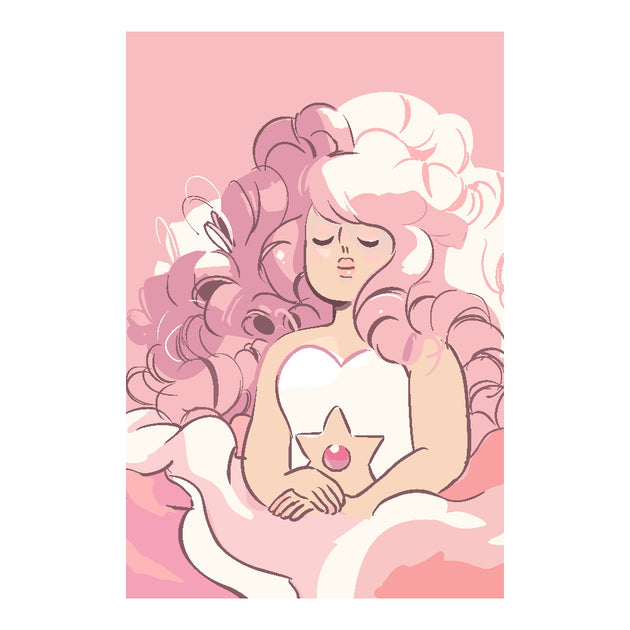 rose quartz steven universe floating