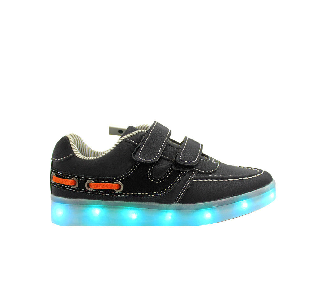 LED Light Up Shoes Black Boat | LED Fashion – LED SHOE SOURCE