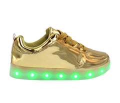 gold light up sneakers