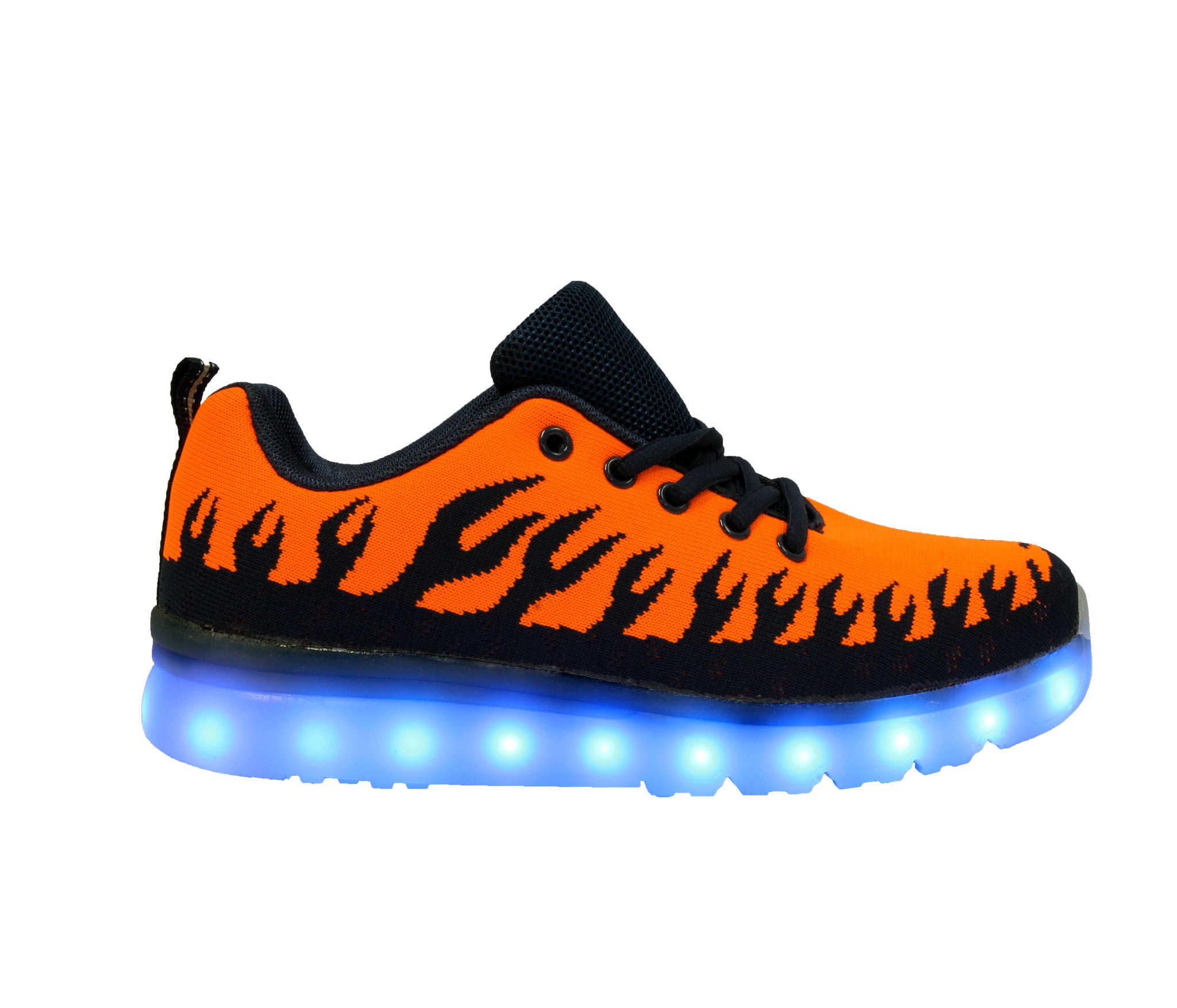 LED Light Up Shoes | Orange Flames | LED Fashion Sneakers – SHOE