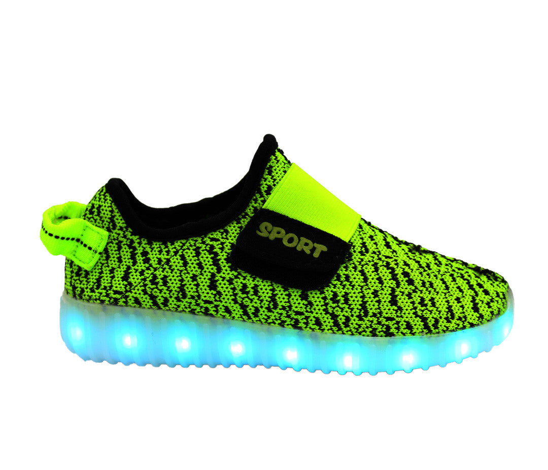 Citroen Razernij Pijnboom LED Light Up Shoes | Green Sport | LED Fashion Sneakers – LED SHOE SOURCE