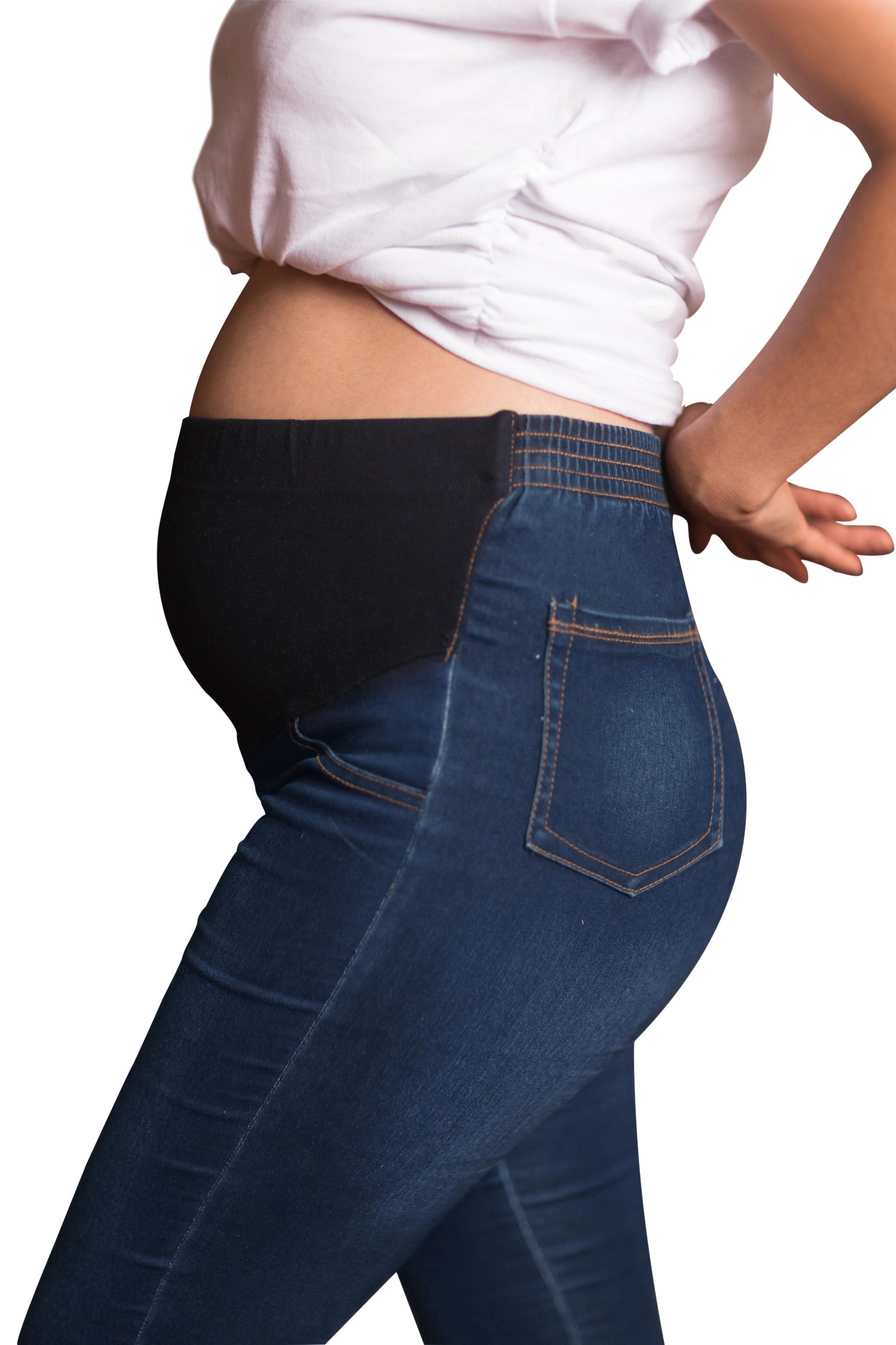 Pantalón embarazo Mezclilla Resorte Claro – Emma: Ropa para Embarazada y Lactancia