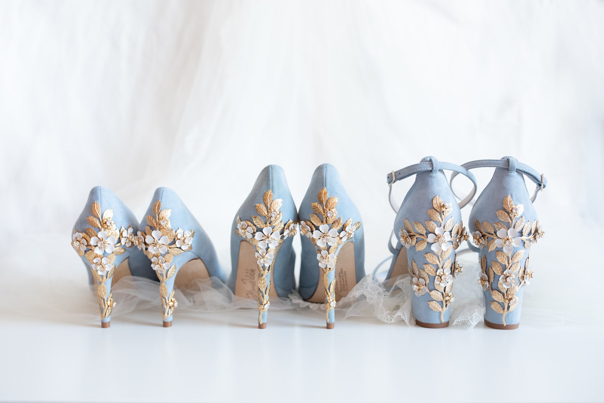blue bridal shoes