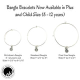 April Outlined Expandable Bangle Bracelet Set