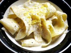 pasta with artichoke lemon pesto
