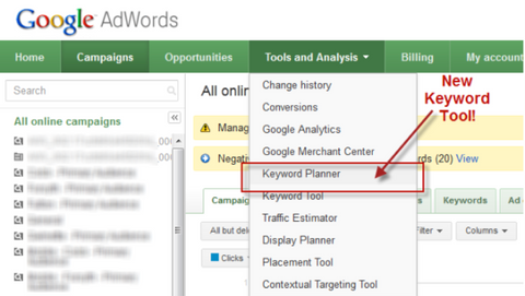 SEO Writing Tutorial Google Keyword Planner Tool
