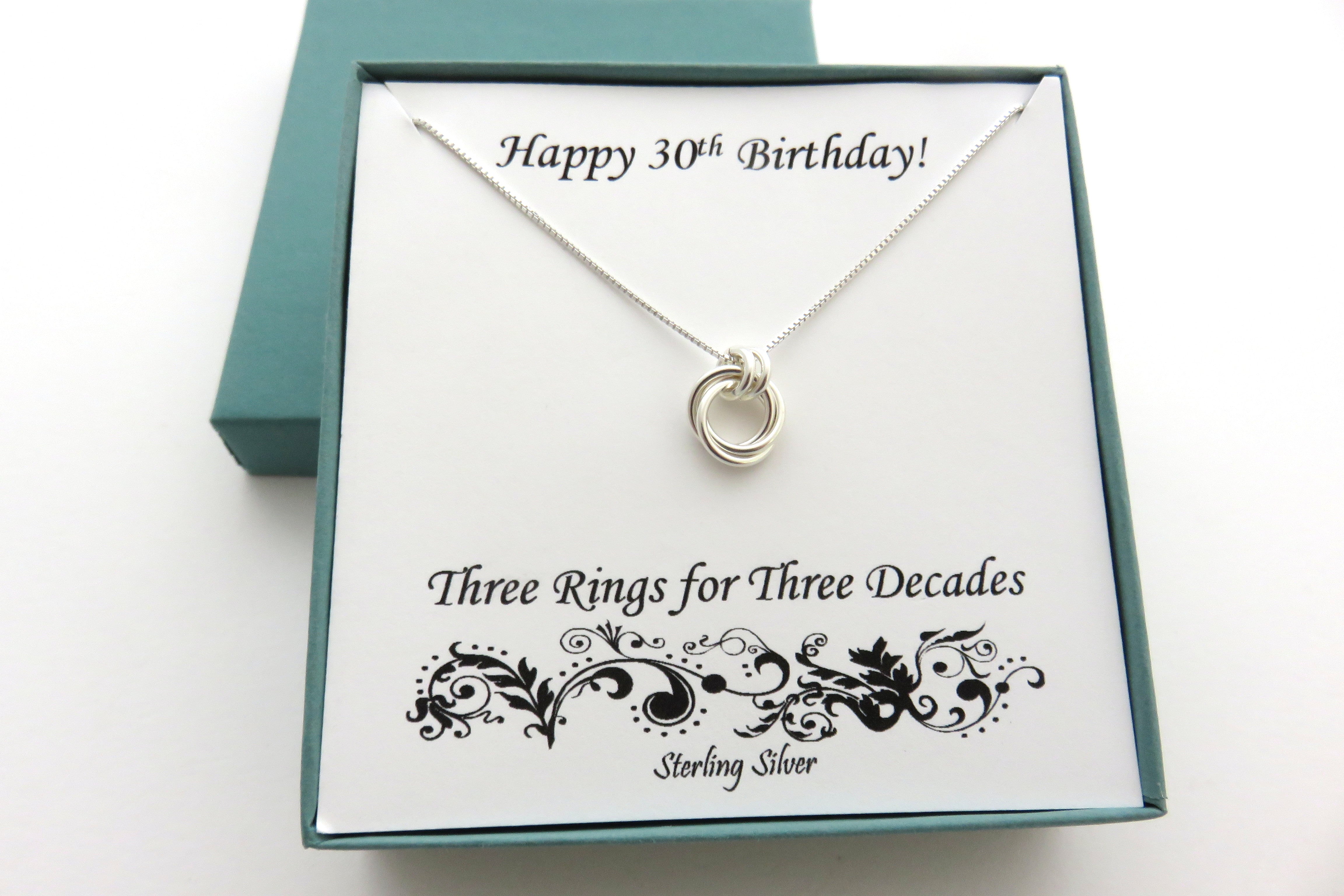 30th birthday jewellery gifts for her
