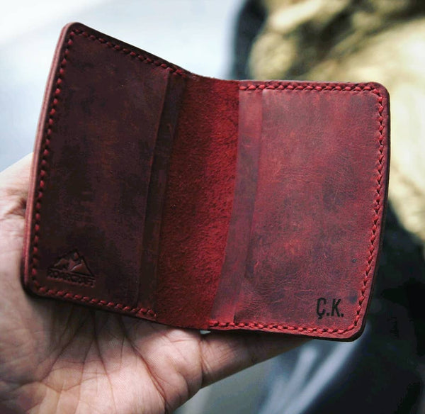 personalized leather wallet