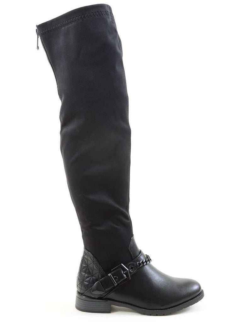 stretchy knee high boots