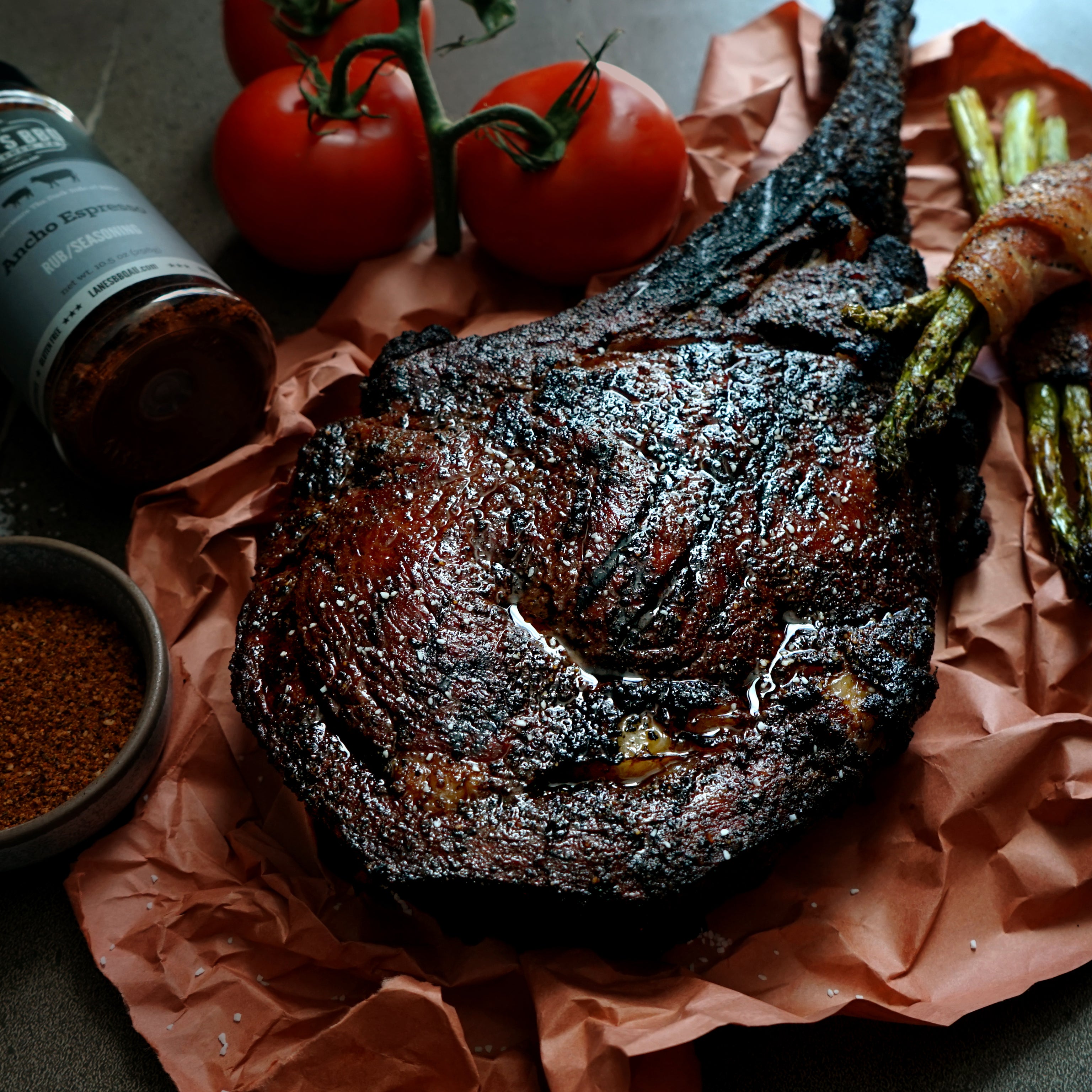 reverse searing tomahawk steak