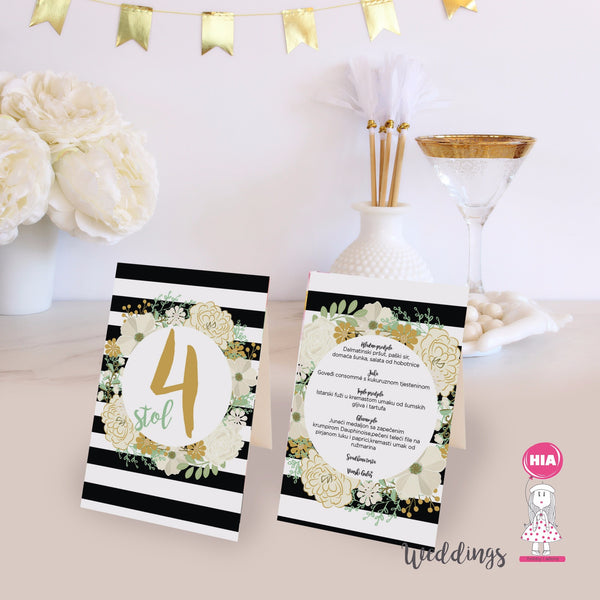 Lepeze Za Vjenčanje - Reveri Lepeze Za Vjenčanje - Zahvalnice Lepeze Za Vjenčanje - Dizajn Minimal&Stripes @HIA Weddings