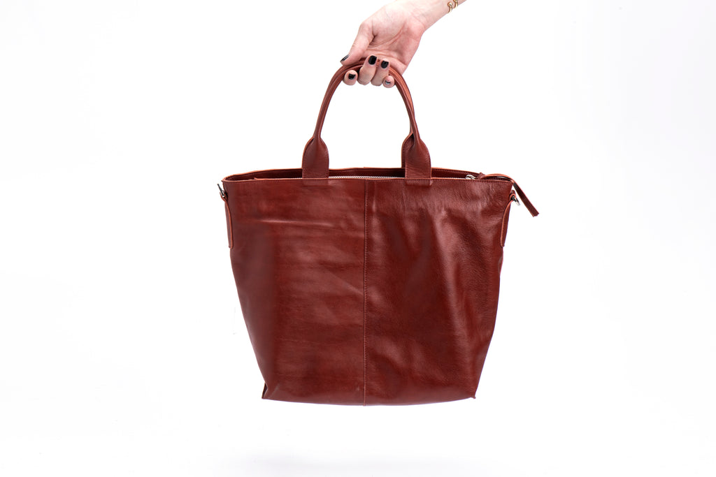 Tote bag - brown leather