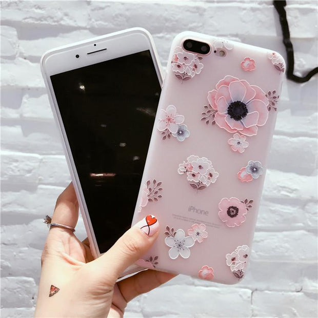 Cute Floral Silicone iPhone Cases - Urban Village Co.