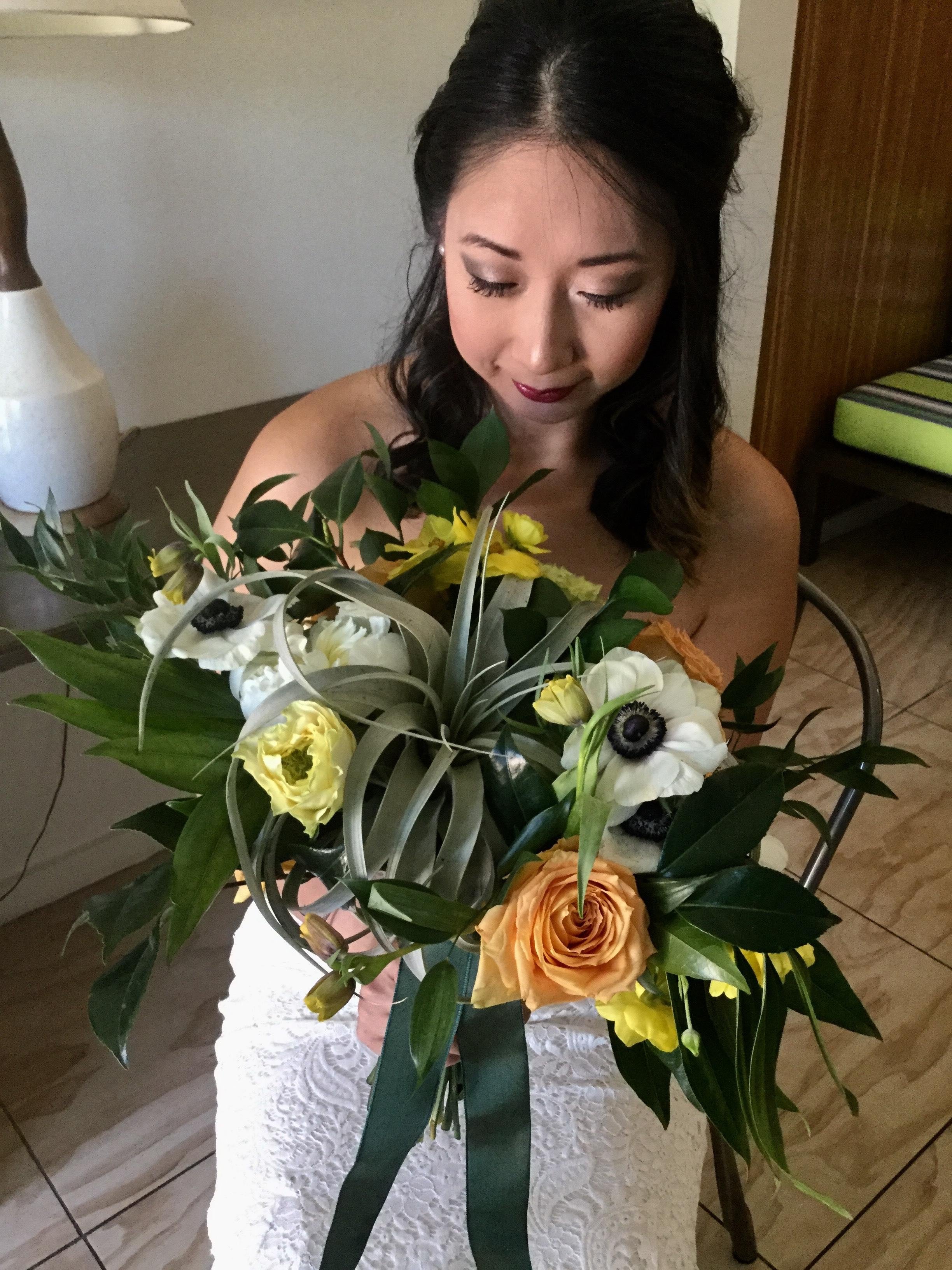 air plant tillandsia wedding bouquet