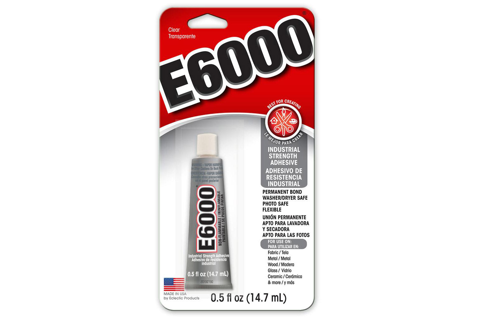 Eclectic E6000 Contact Adhesive Glue, Premium Industrial Strength