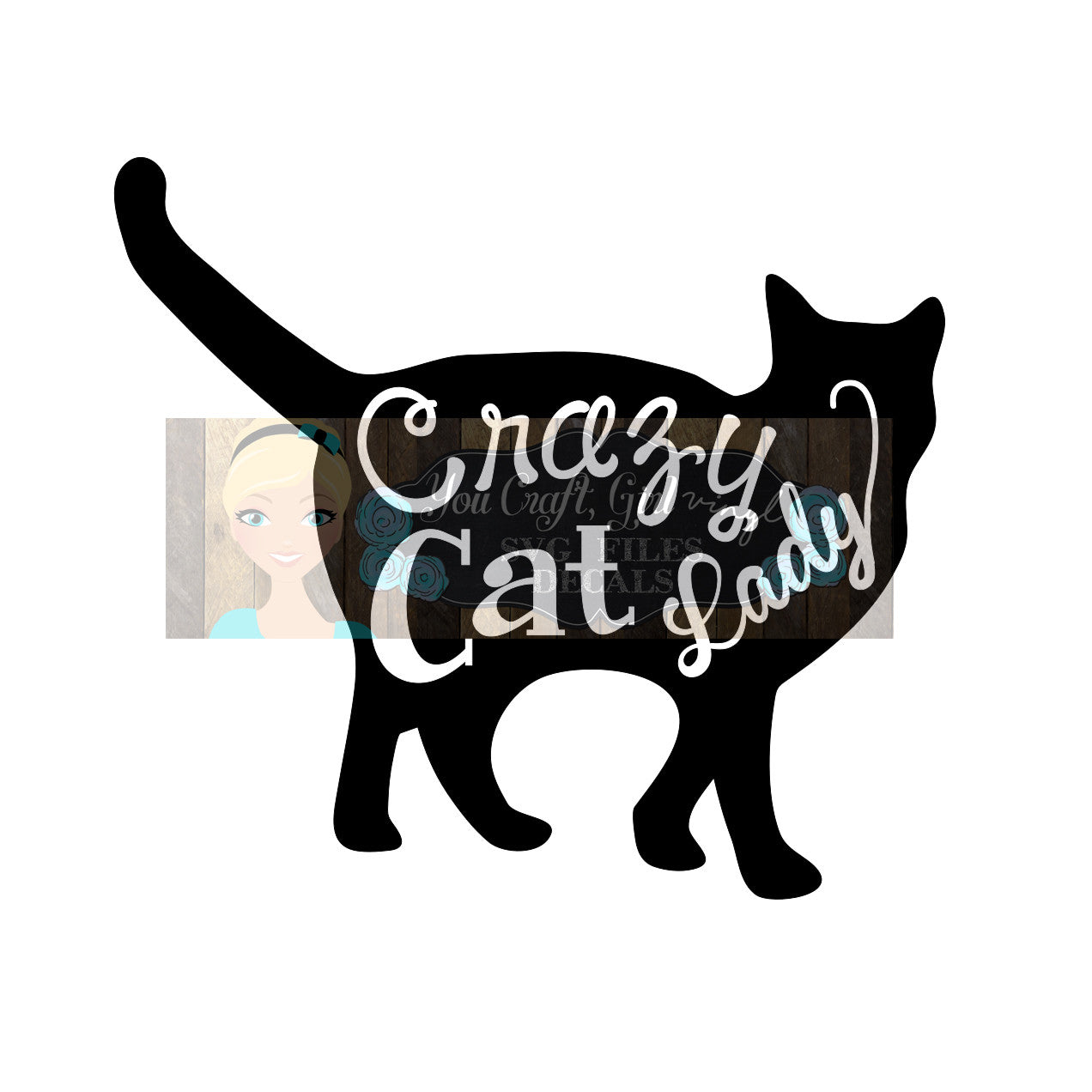 Crazy Cat Lady Cut File Vinyl Supply Shop