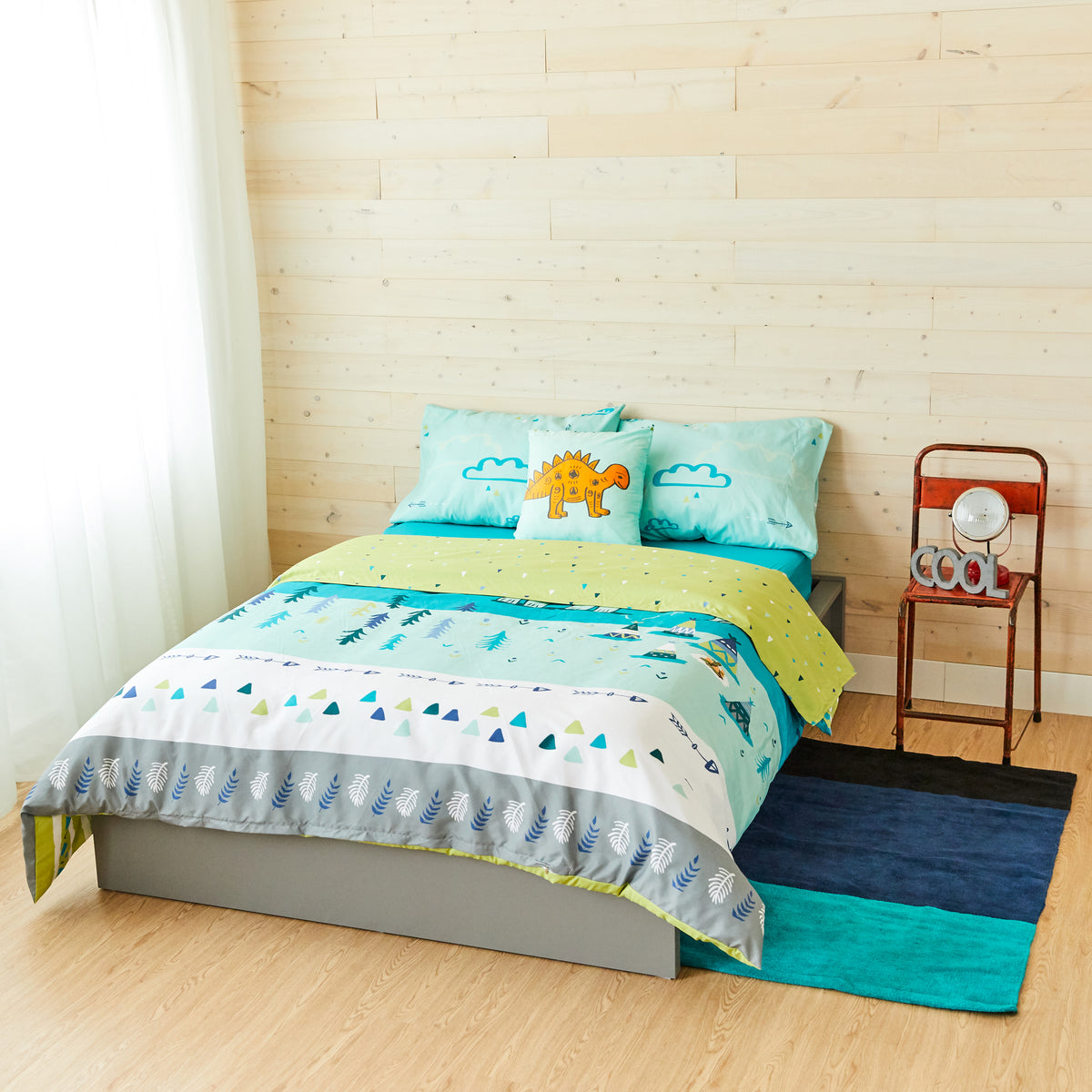 Dino Bedding Set Double Size Coco Village Eng