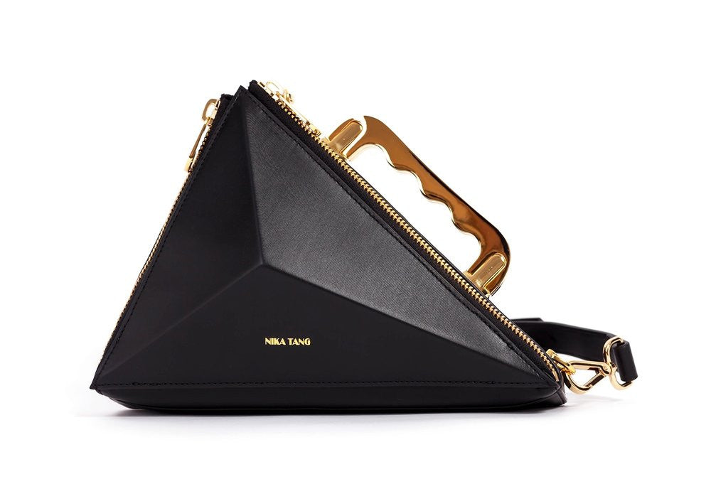 Texahedron Gold Clutch Handbag