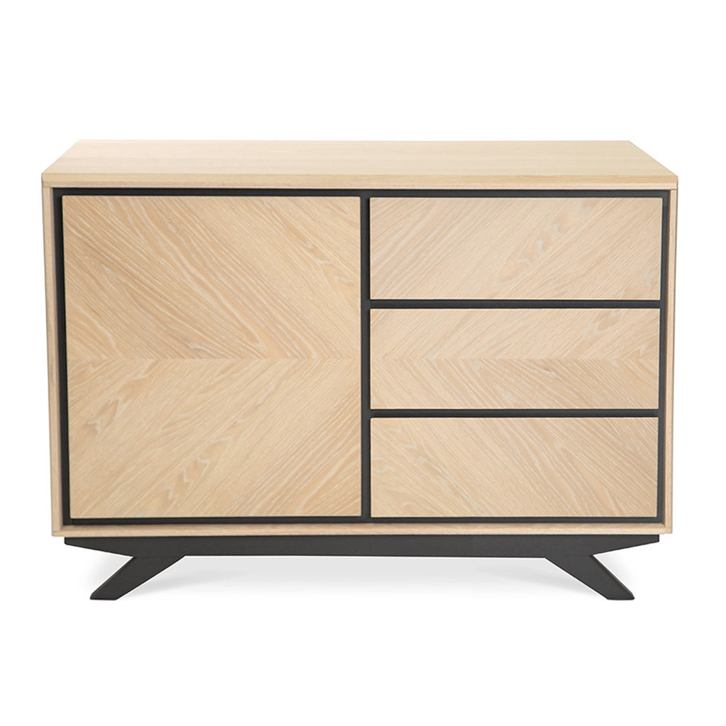 Archer Modern Scandinavian Wooden Oak Narrow Sideboard The