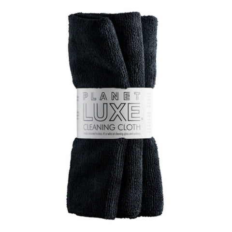 Plush Cleaning Cloth - Black, Set of 2