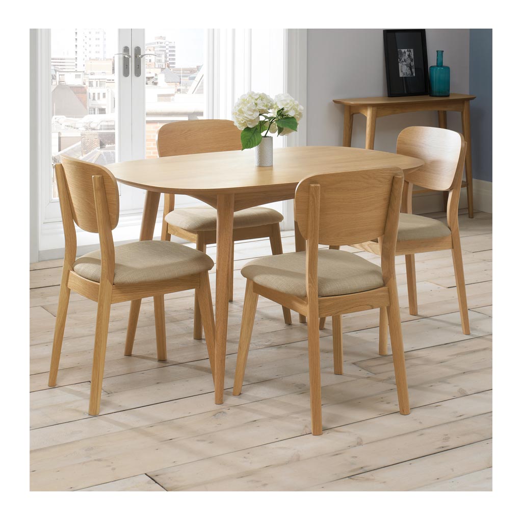 Ingrid Scandinavian Wooden Dining Table, 4 Seater - The Design Edit