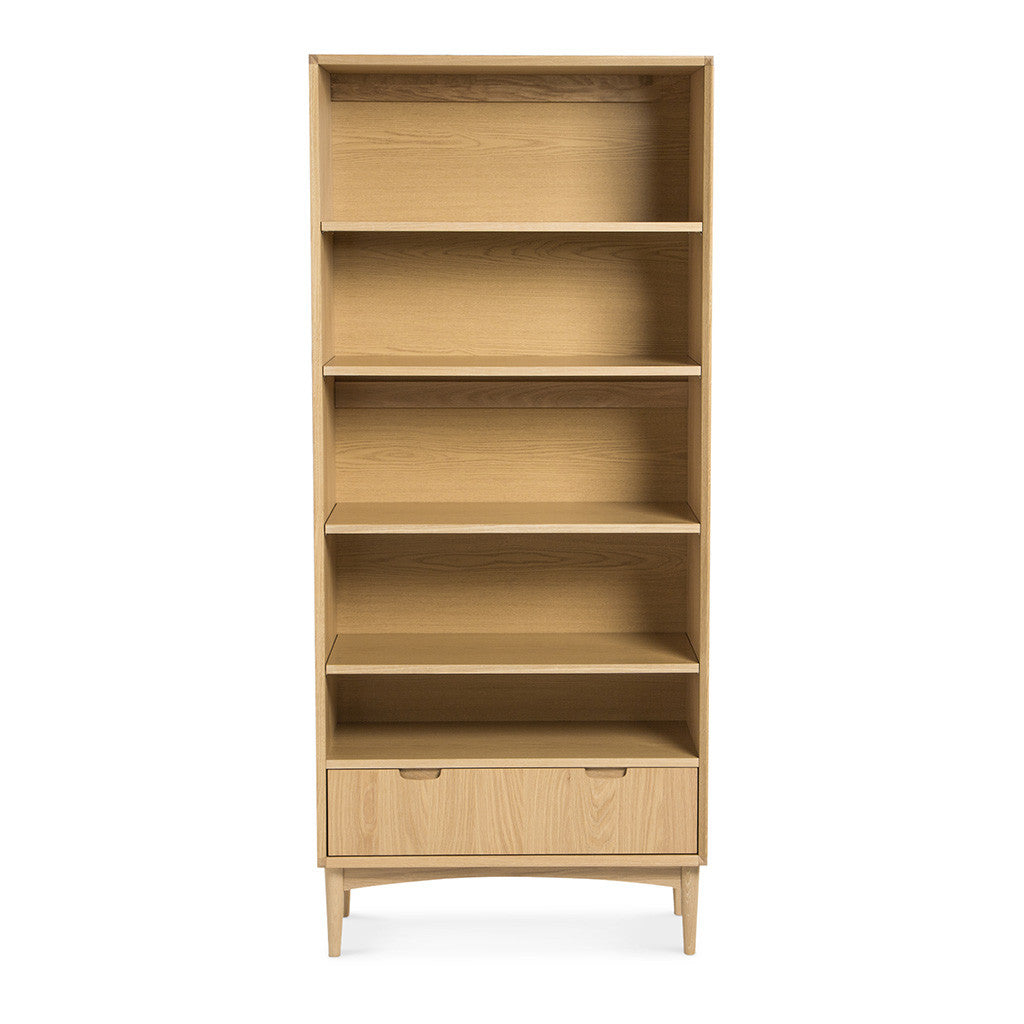 Ingrid Scandinavian Wooden Bookcase The Design Edit