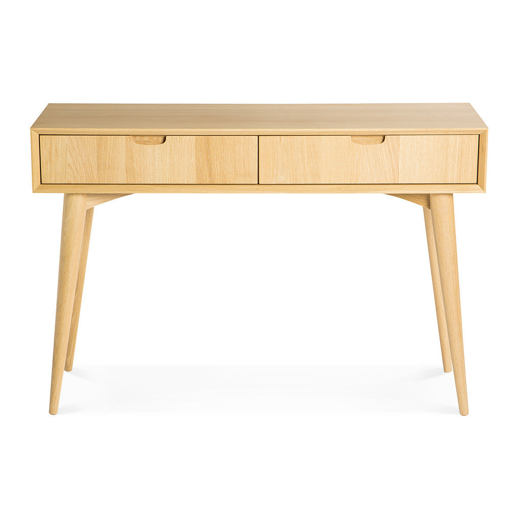Ingrid Scandinavian Wooden Console Table With Drawers The Design