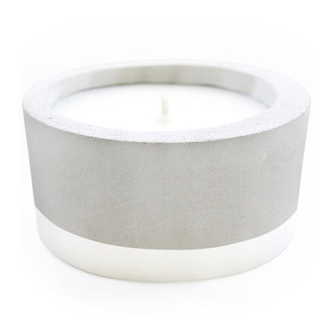 Concrete Soy Candle - Gardenia, Medium by Whitewick Home