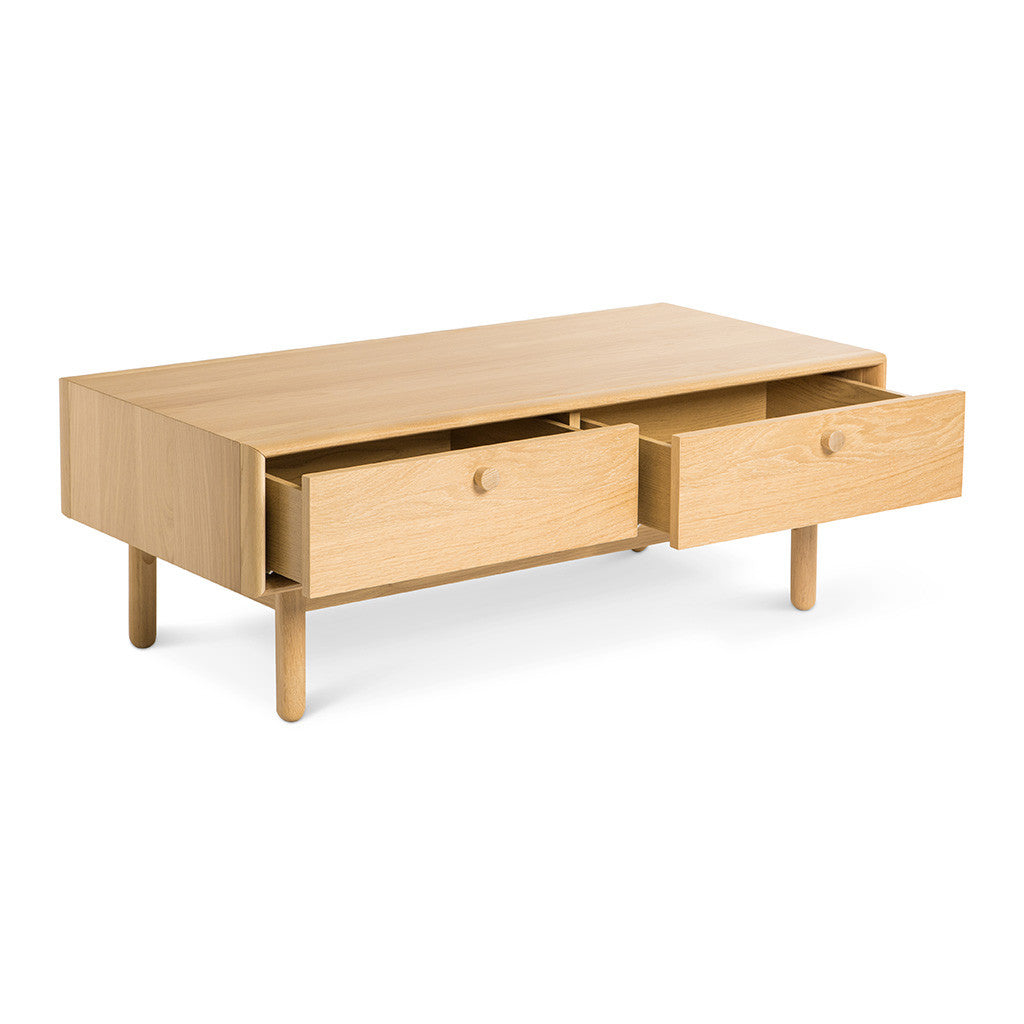 Natsumi Japanese Wooden Coffee Table With Drawers The Design Edit