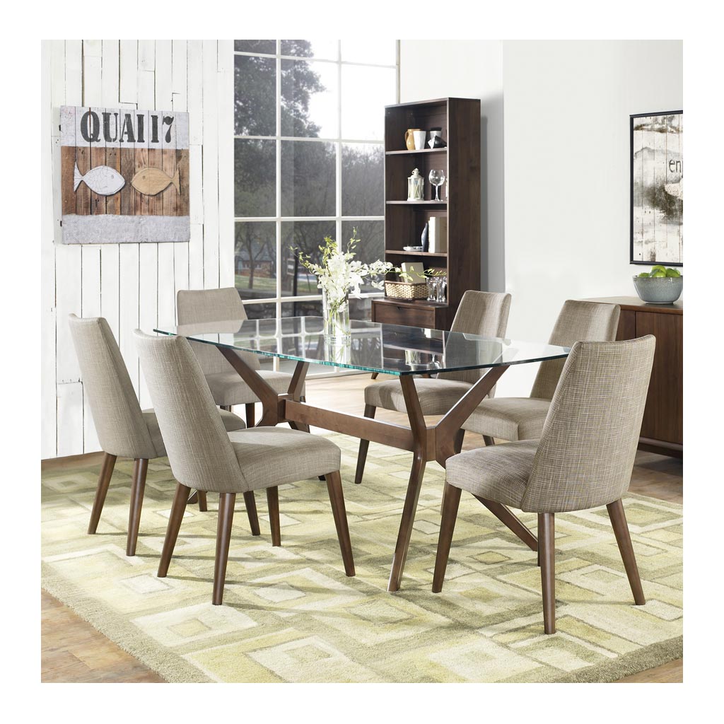 Stefan Retro Scandinavian Glass Dining Table, 6 Seater ... on {keyword}