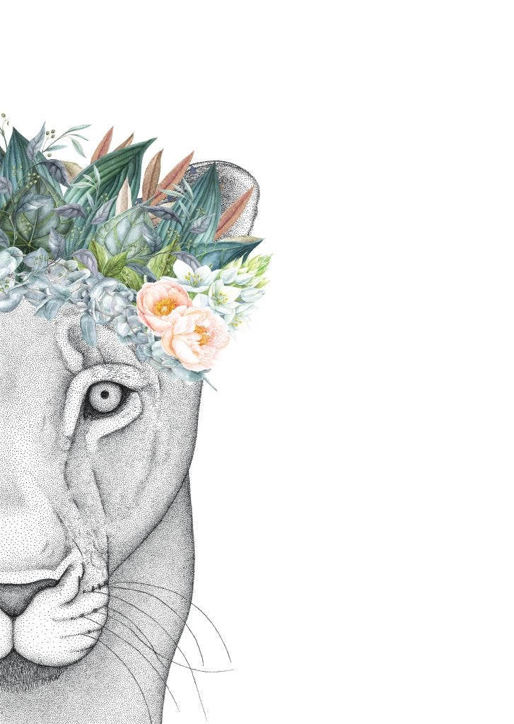 lioness with crown