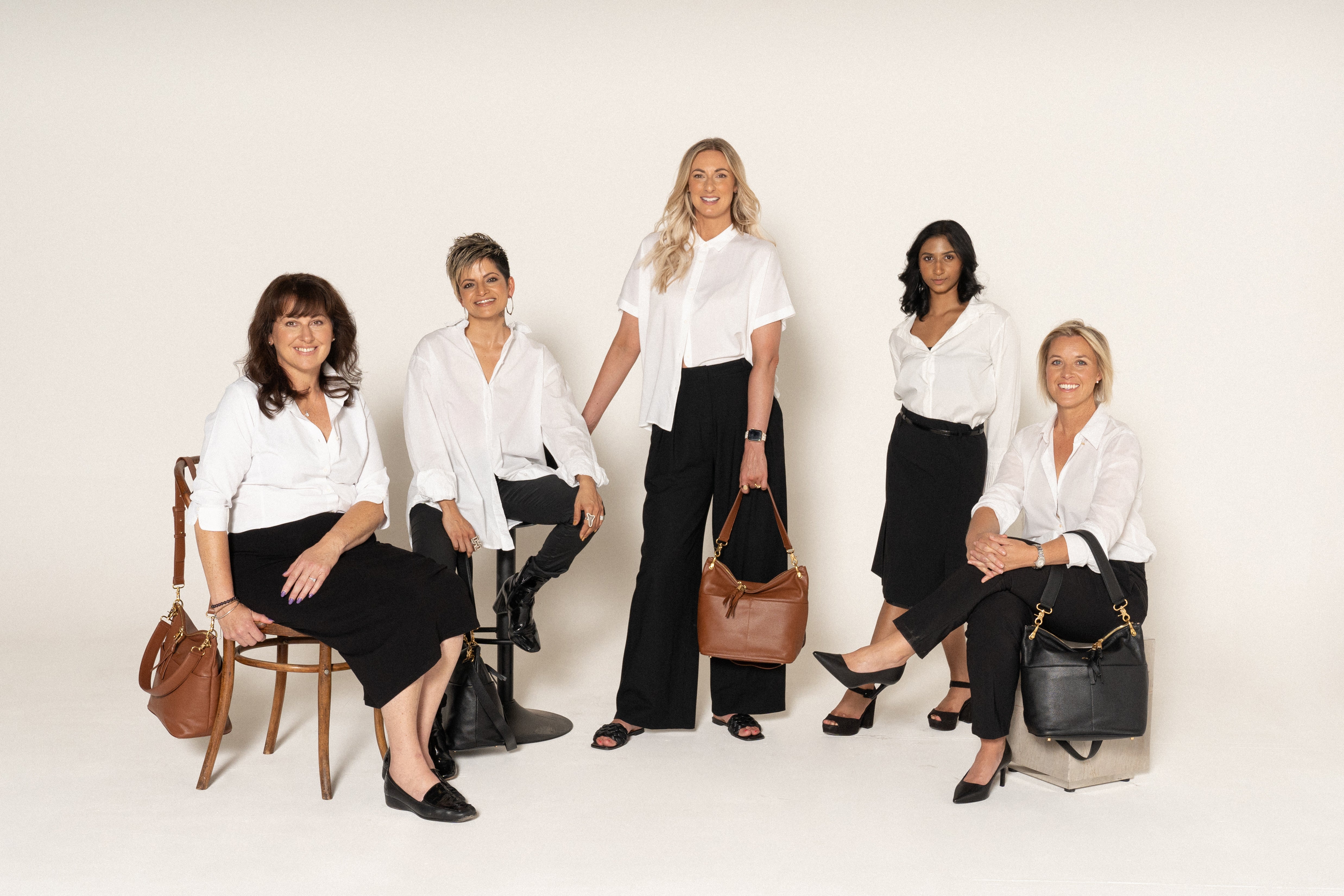 Alf the Label Luxe Sue handbag charity collaboration and donation for Dress for Success