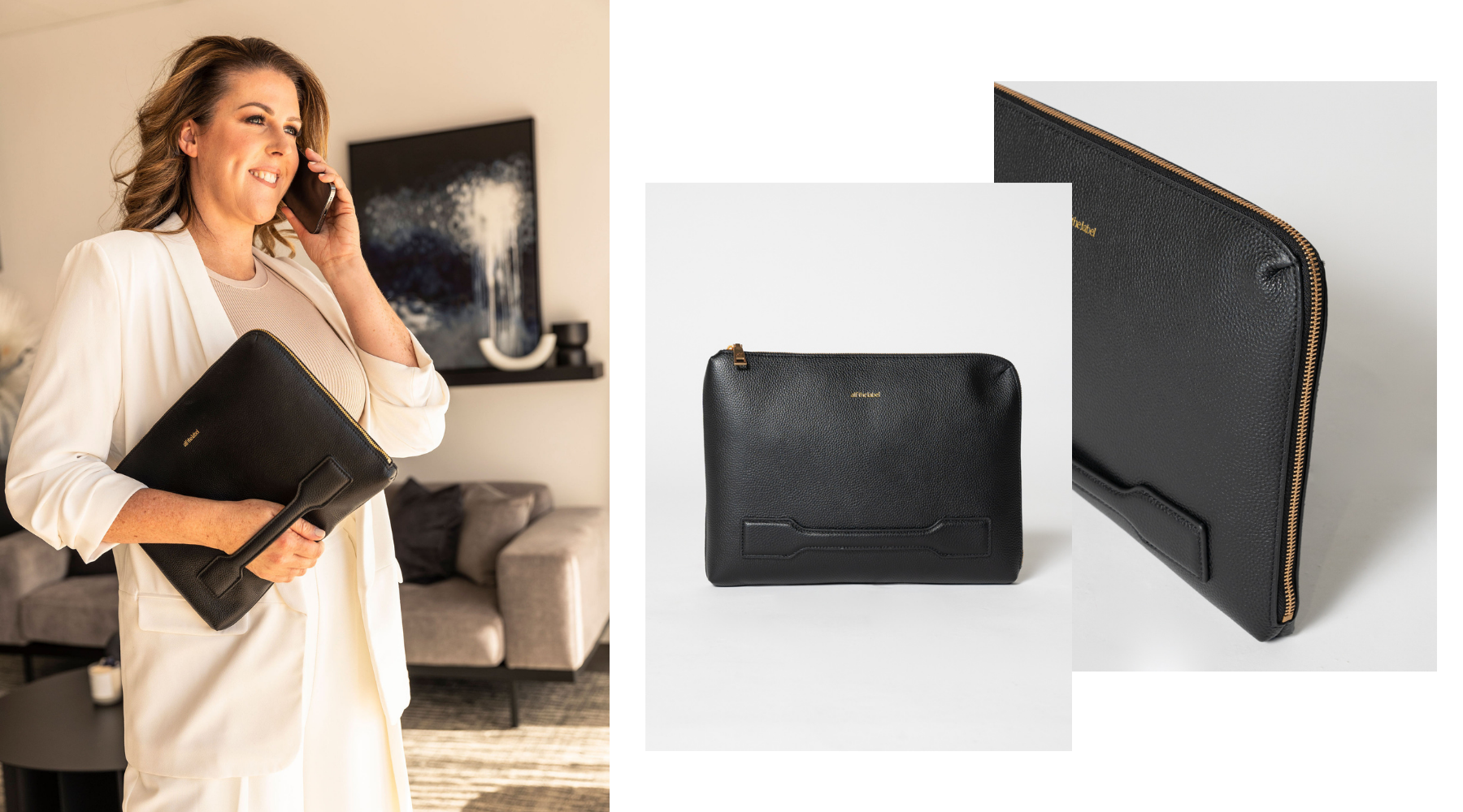 Alf the Label Luxe Laptop Clutch in black