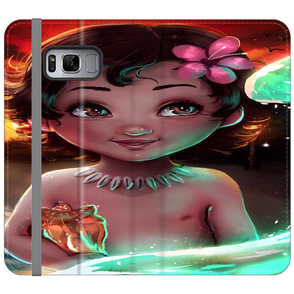 Moana Fanart Samsung Galaxy S8 Flip Case Frostedcase