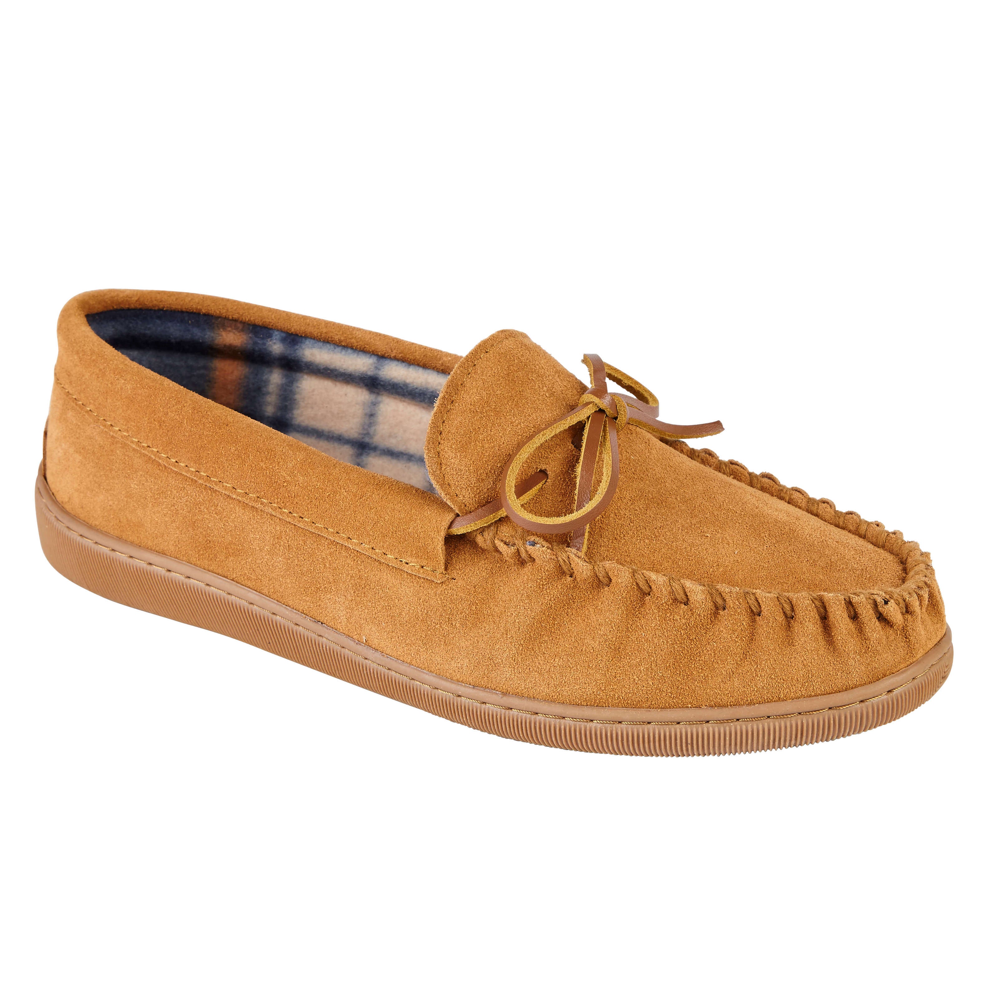 mens fleece lined moccasin slippers