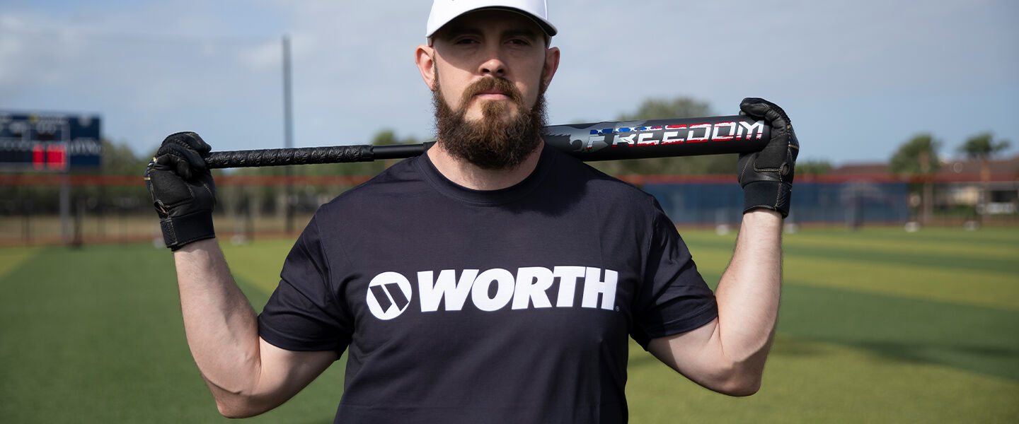 Shop the Worth Freedom USA Balanced Slowpitch Softball Bat at Headbanger Sports