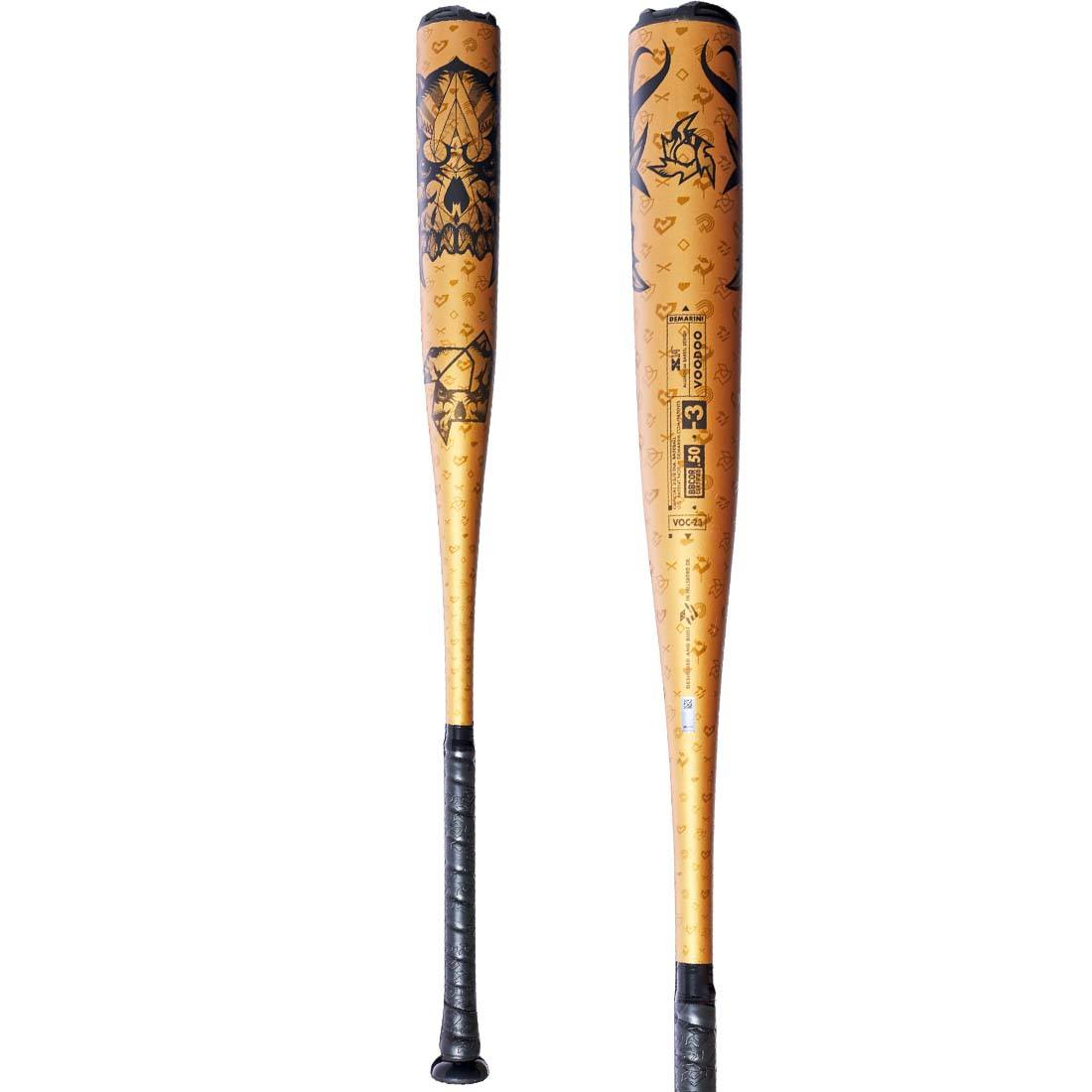 2023 DeMarini Voodoo One Gold BBCOR (3) Baseball Bat WBD2352010 HB
